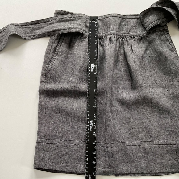 Banana Republic Chambray Tie Waist Skirt Sz 0 Mini Office Siren Casual Chic - Picture 6 of 12